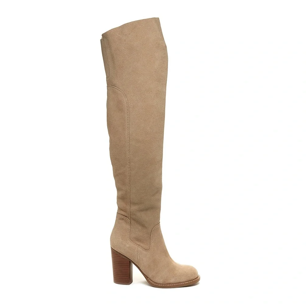 Kelsi‎ Dagger Logan Fawn Over The Knee Tan Light Brown Suede Boots Size 9.5